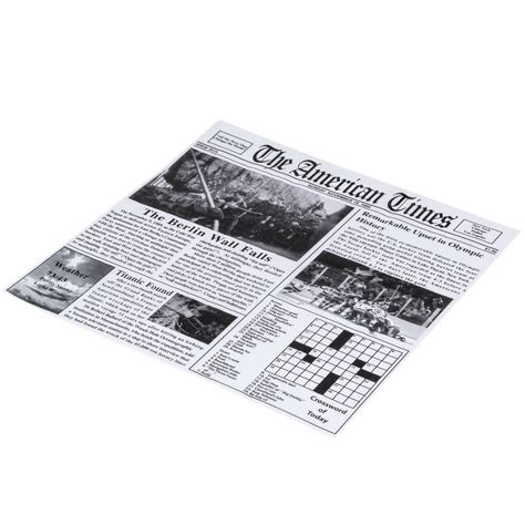 Choice 12 X 12 Newspaper Print Deli Sandwich Wrap Paper 1000case