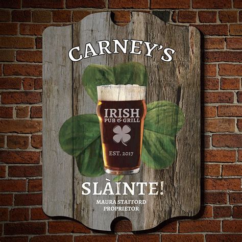 Sláinte Toast Personalized Bar Sign