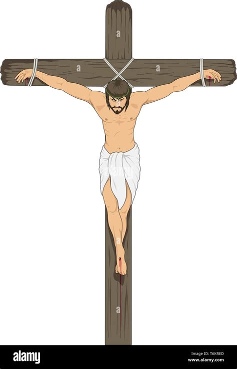 Jesús en la cruz ilustración vectorial Imagen Vector de stock Alamy