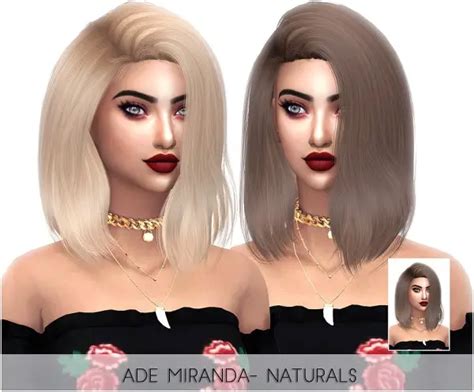 Sims 4 Hairs Kenzar Sims Ade Darma`s Miranda Naturals Hair Recolored