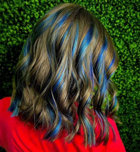 20 Best Blue Highlights On Brown Hair 2023 Trends Trend In Hairstyles