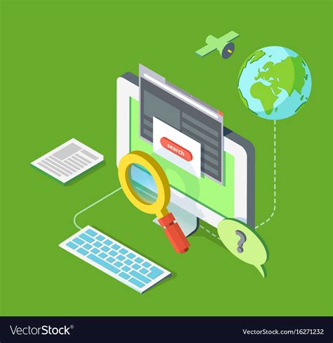 Searching On Web Royalty Free Vector Image Vectorstock