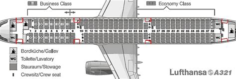 Lufthansa Airbus A321 Seat Map