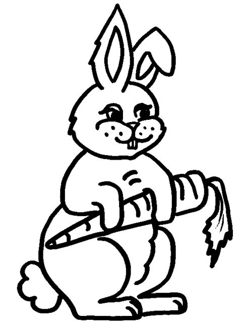 Transmissionpress Bunny Eating Carrots Coloring Pages