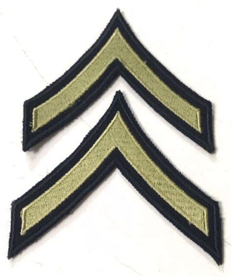Wwii Us Private Pfc Jacket Sleeve Rank Chevrons Insignia Ebay