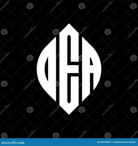 Dea Circle Letter Logo Design With Circle And Ellipse Shape Dea