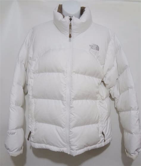The North Face 700 White Nuptse Goose Down Puffer Parka Jacket Womens L