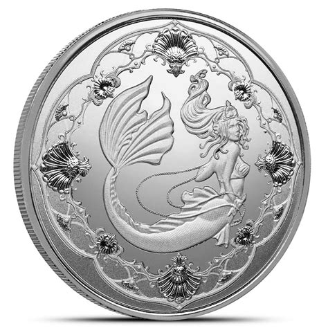 2022 1 Oz Samoa Silver Princess Of The Sea Mermaid Coin L Jm Bullion