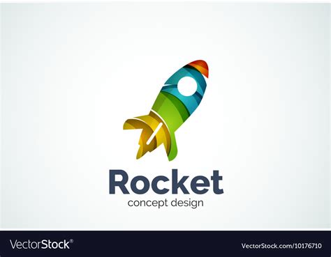 Rocket Logo Template Royalty Free Vector Image