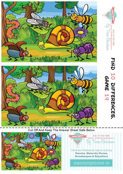 Games For Kids Find 10 Differences Game 14 Nanny