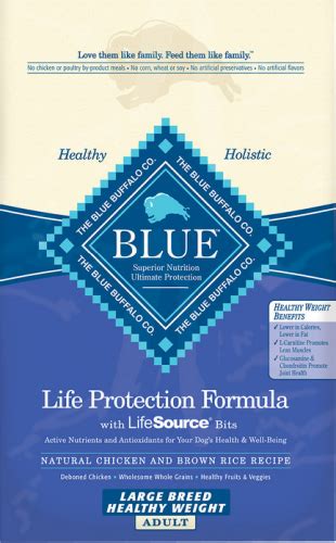 Blue buffalo large breed dog food has whole grains, vegetables and fruit. Blue Buffalo Life Protection Large Breed Adult Healthy ...