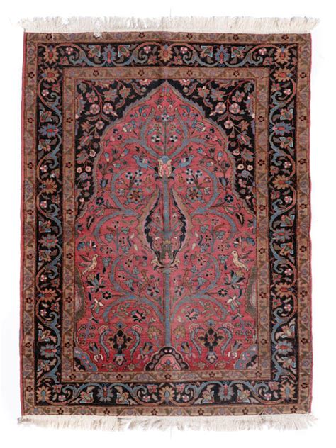 bonhams a sarouk rug size approximately 4ft 6in x 6ft 2in