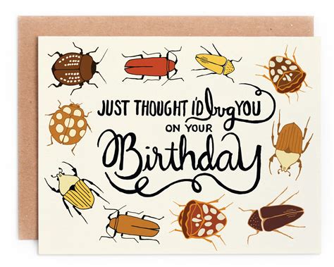 Just Thought Id Bug You On Your Birthday Birthday Card Etsy Australia