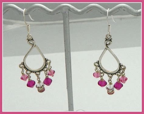 Items Similar To Shades Of Pink Chandelier Earrings On Etsy