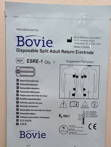 Bovie Esre Electrosurgical Grounding Pads Return Electrodes