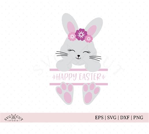 Split Easter Bunny Svg Cut Files For Cricut And Silhouette