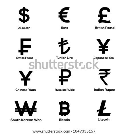 To avoid confusion, other letters help distinguish which country's currency is represented, such as cad$ for canadian dollars. Currencies Symbol Icons Set Dollar Euro Stock Vector ...