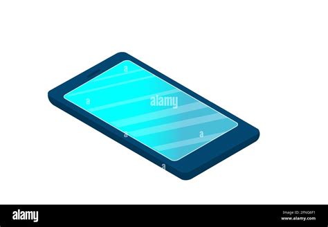 Smartphone Mobile Blue Color Isometric Stock Vector Image And Art Alamy