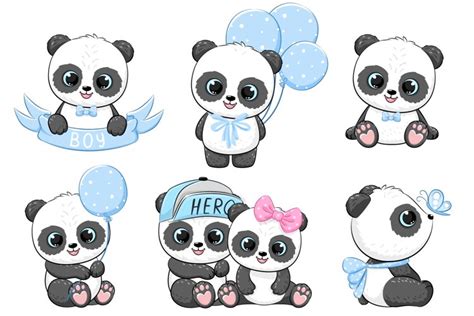 Cute Little Panda Clipart Png Eps  Baby 1712912