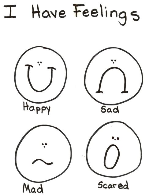 Emotions Coloring Pages Free Image Search Results Kindergarten