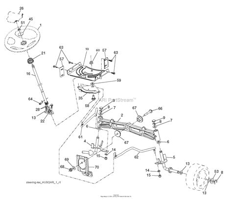 Husqvarna Yth22v42 96043010000 2012 03 Parts Diagram For Steering