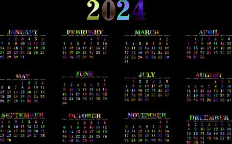 Kalender 2024 Dato Gratis Vektor Grafik På Pixabay Pixabay