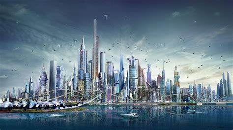 Best Resolution Of Futuristic City Skyline Amazing Wallpaper Quality