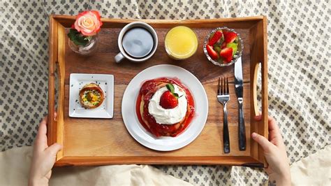 Strawberry Shortcake Pancake Breakfast In Bed Youtube