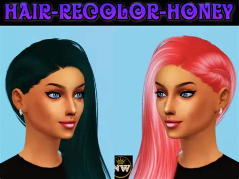 The Sims Resource Nightcrawler`s Honey Hair Recolored By Naddiswelt