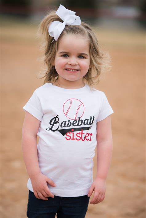Baseball Sister Shirt Or Bodysuit 0 24 Months2t 16 Girls Etsy