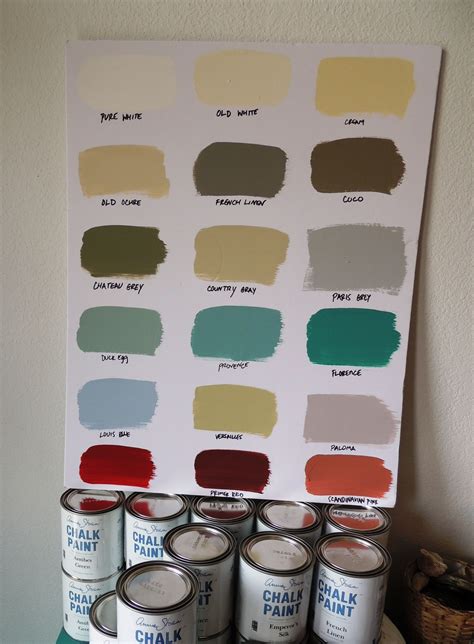 Chalk Paint Color Chart