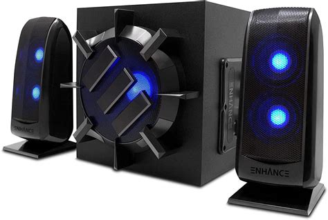 Enhance 21 Computer Speaker System With Powered Subwoofer 80w Peak