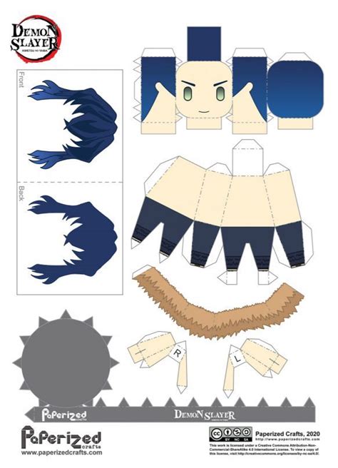 Hashibira Inosuke Papercraft Anime Printables Anime Diys Anime Paper