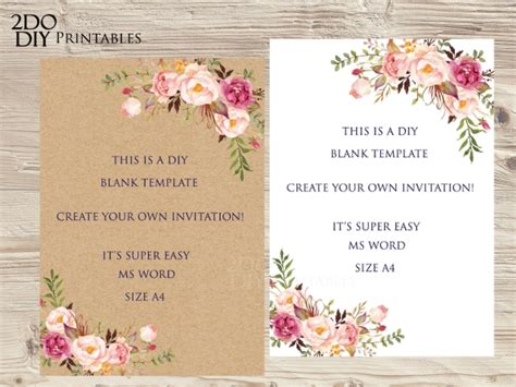 21 posts related to editable blank wedding invitation templates free download. 9+ Blank Invitation Templates - DOC | Free & Premium Templates