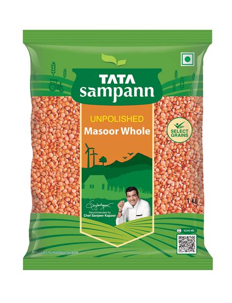 Tata Sampann Masoor Dal Whole 1 Kg Tata Nutrikorner