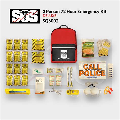 2 Person Deluxe Emergency Kit For 72 Hour Survival