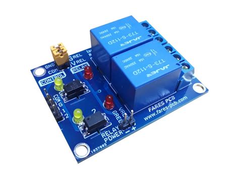 2 Channel Relay Module12v Optoisolated Rm212i Fares Pcb