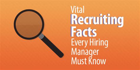 Hiring manager in united states. 15 Vital Recruiting Facts Every Hiring Manager Must Know