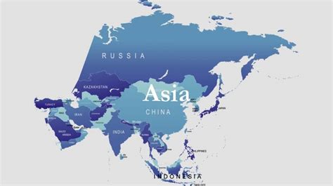 Peta Asia Hitam Putih Peta Benua Asia Lengkap Dengan Batas Wilayah