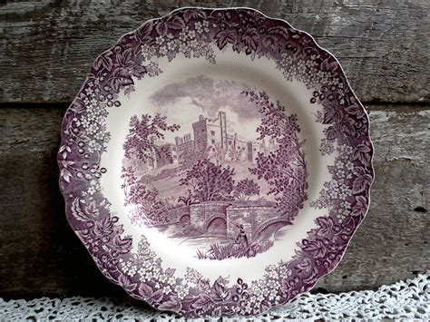 Purple Dinner Plate J And G Meakin Haddon Hall Derbyshire Etsy Purple