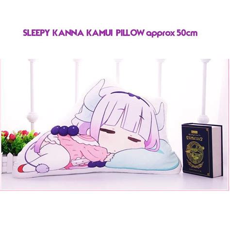 Double Sided Sleepy Kanna Kamui Pillow Sleepy Plush Pillows Pillows