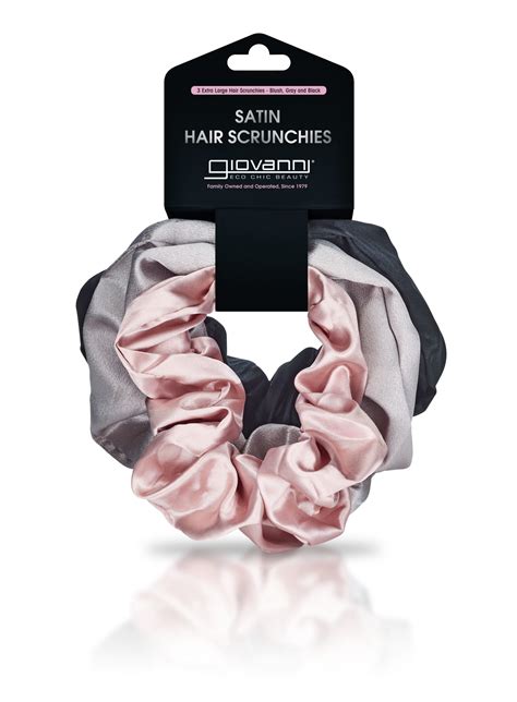 satin hair scrunchies 3 pack salon quality giovanni®