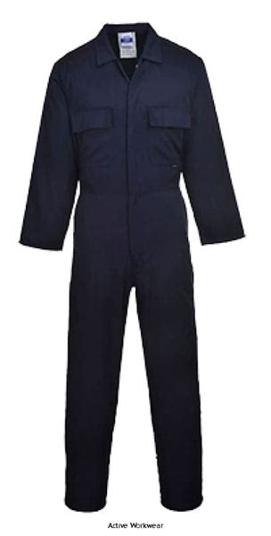 Portwest Euro Work Standard Stud Front Boiler Suit Coverall Overall