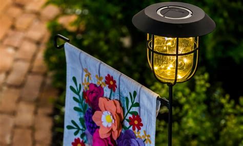 Up To 28 Off On Solar Led Garden Flag Stands Groupon Goods