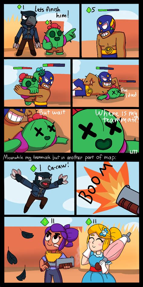 Love of a witch and a pirate. (fanart) When you play duo showdown with randoms: : Brawlstars