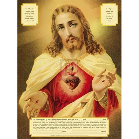 The Sacred Heart Of Jesus Poster Print By The Vintage Collection 12 X