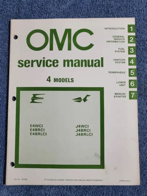 Omc Evinrude Johnson Outboard Boat Motor Hp Service Repair Manual Vntg Picclick