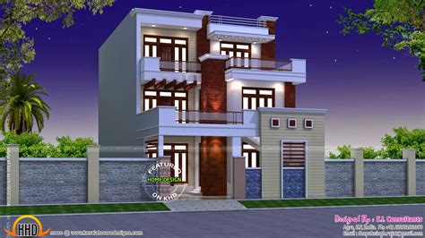 3 Storied Modern Home Design Kerala Home Design And Floor Plans 9k