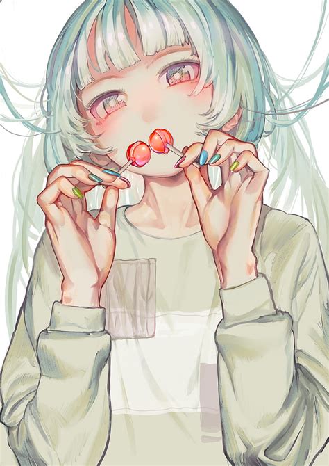 Girl Lollipops Anime Art Hd Phone Wallpaper Peakpx