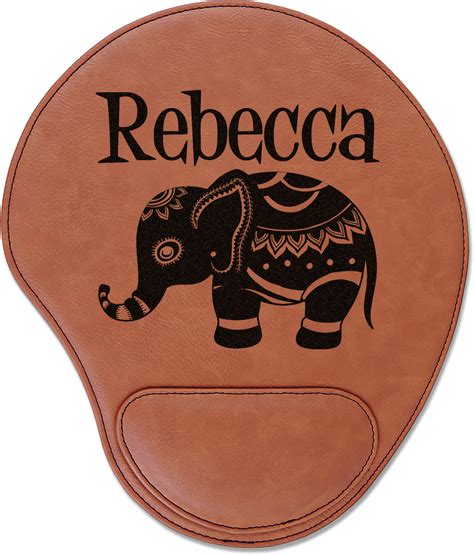 Baby Elephant Leatherette Mouse Pad With Wrist Support Personalized